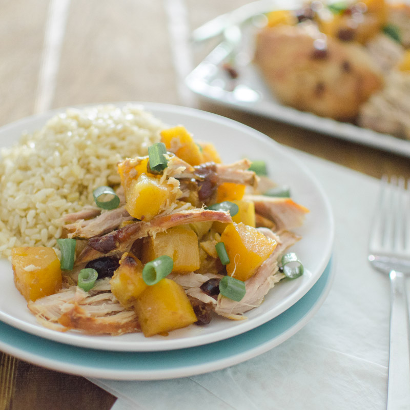 pineapple pork roast with rice